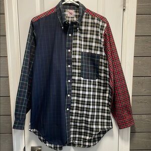 Brooks Brothers Men’s Multi Plaid Patchwork Regent Fit Button-down Shirt 16R EUC